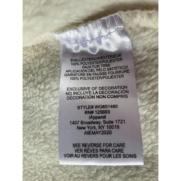 Wippette Kids Faux Fur Girls Zip Up Unicorn Sparkly Jacket Size 12 Months/white. - Picture 9 of 16